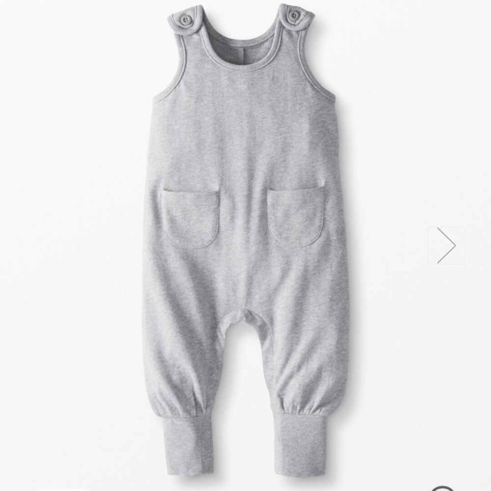 Hanna Andersson Bright Basics Romper Gray 3-6 M